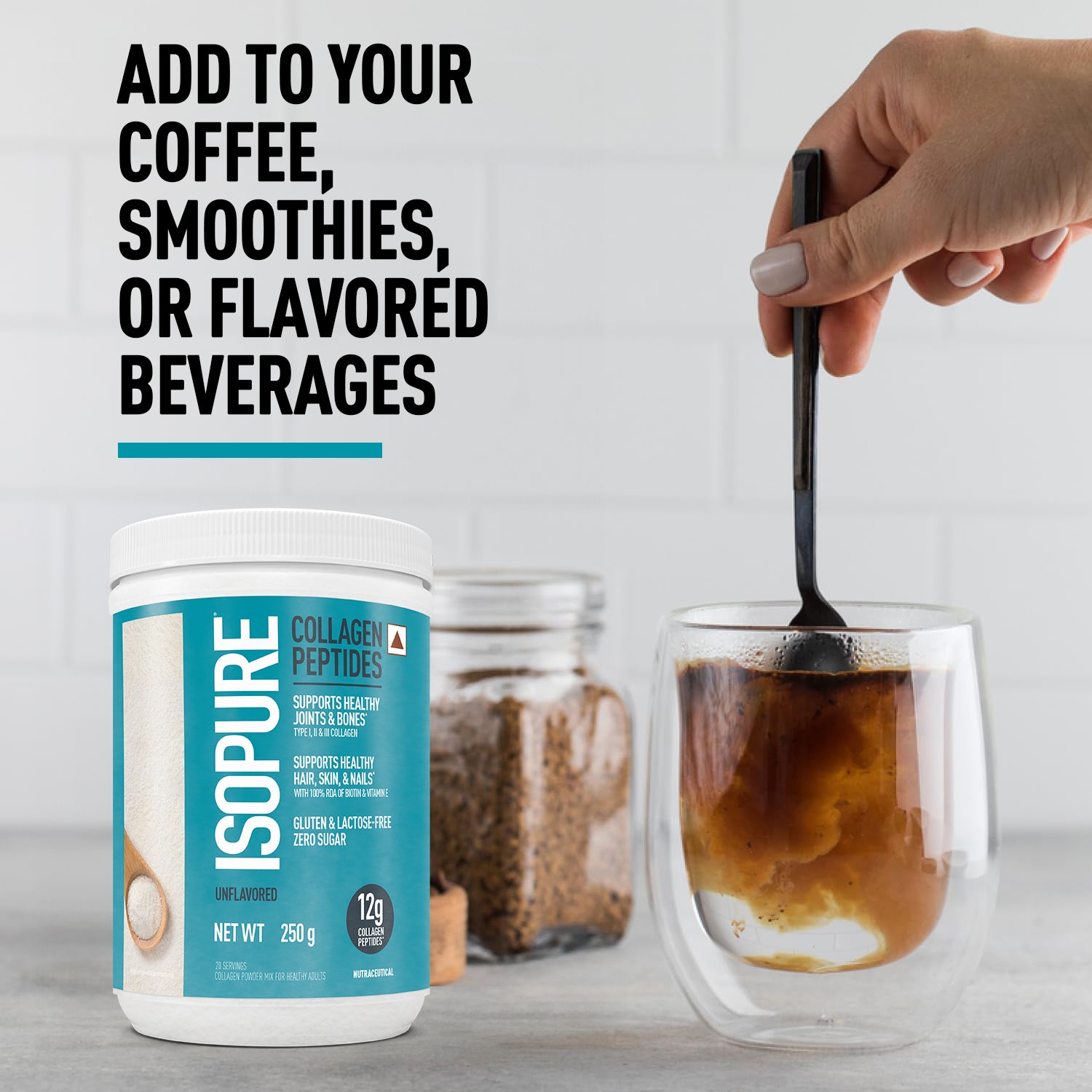 ISOPURE® Collagen Peptides with 12g of Type I, II and III Collagen