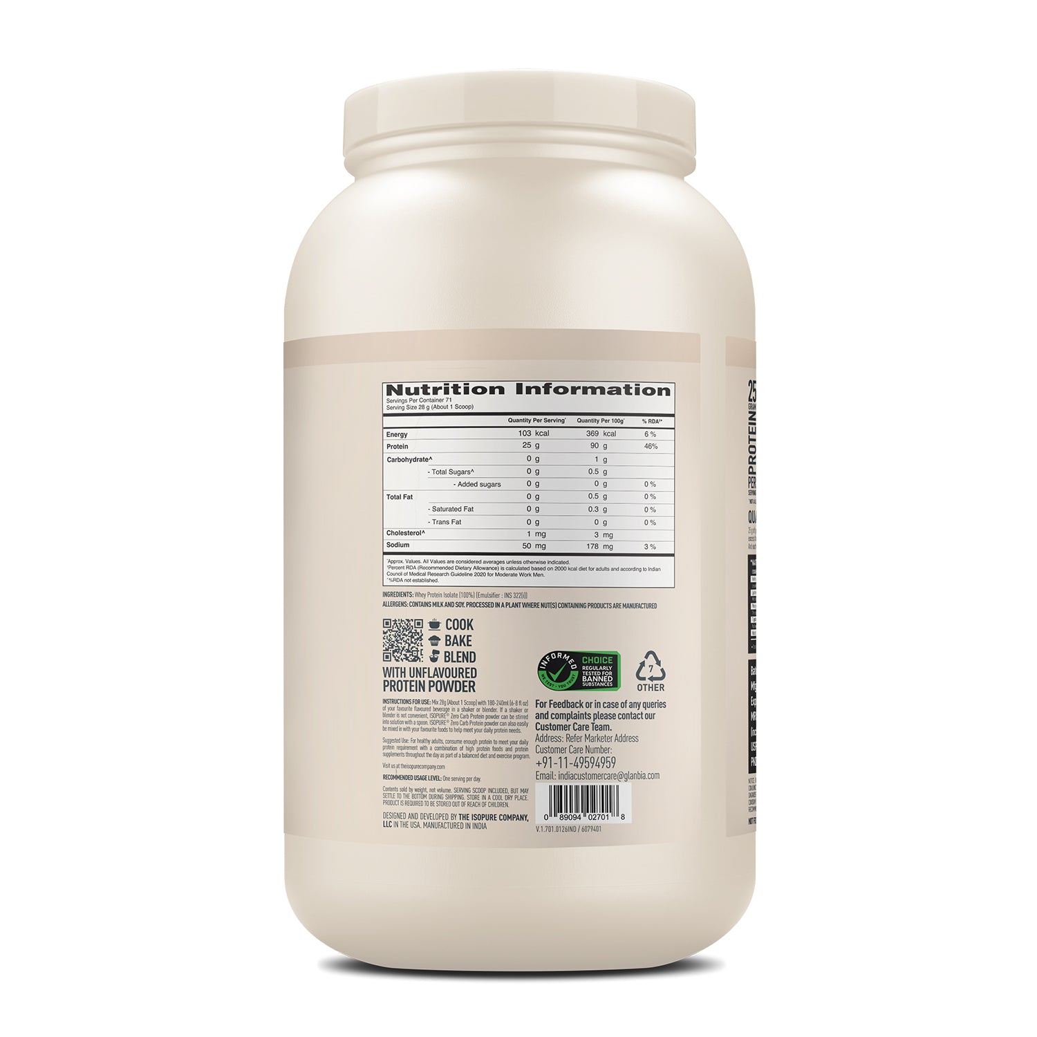 ISOPURE® Zero Carb 100% Whey Protein Isolate