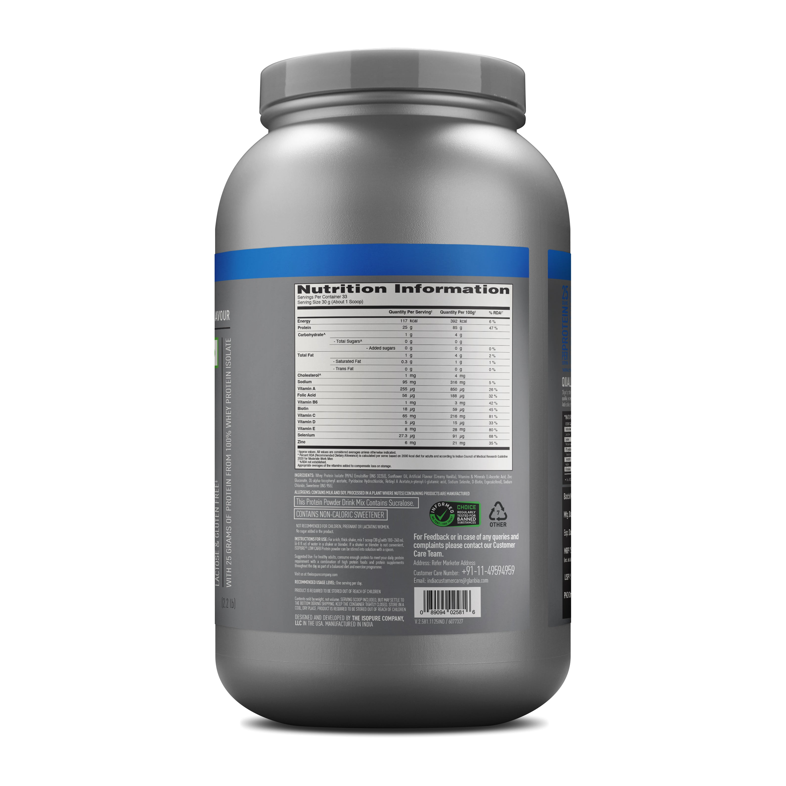 ISOPURE® Low Carb 100% Whey Isolate Protein