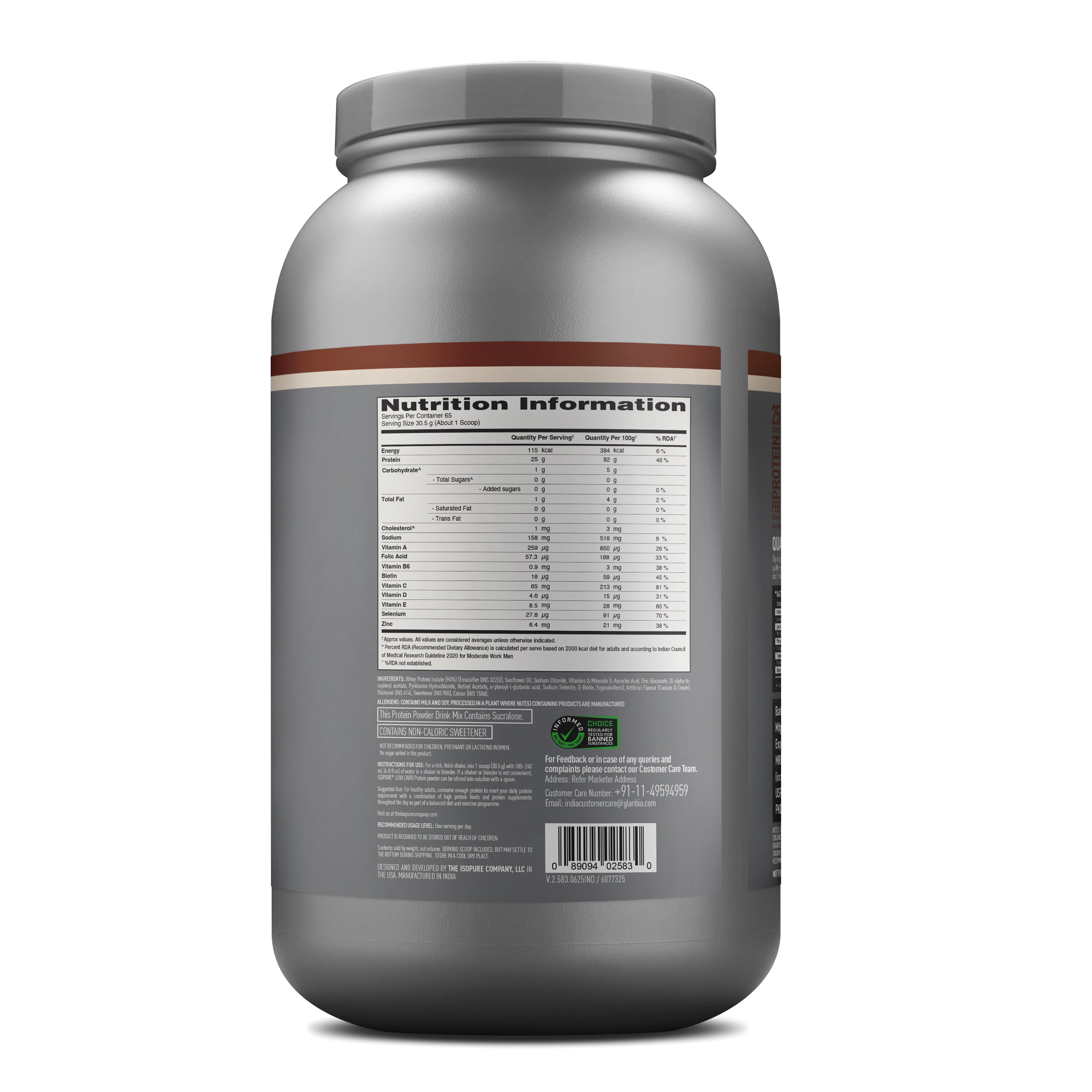 ISOPURE® Low Carb 100% Whey Isolate Protein