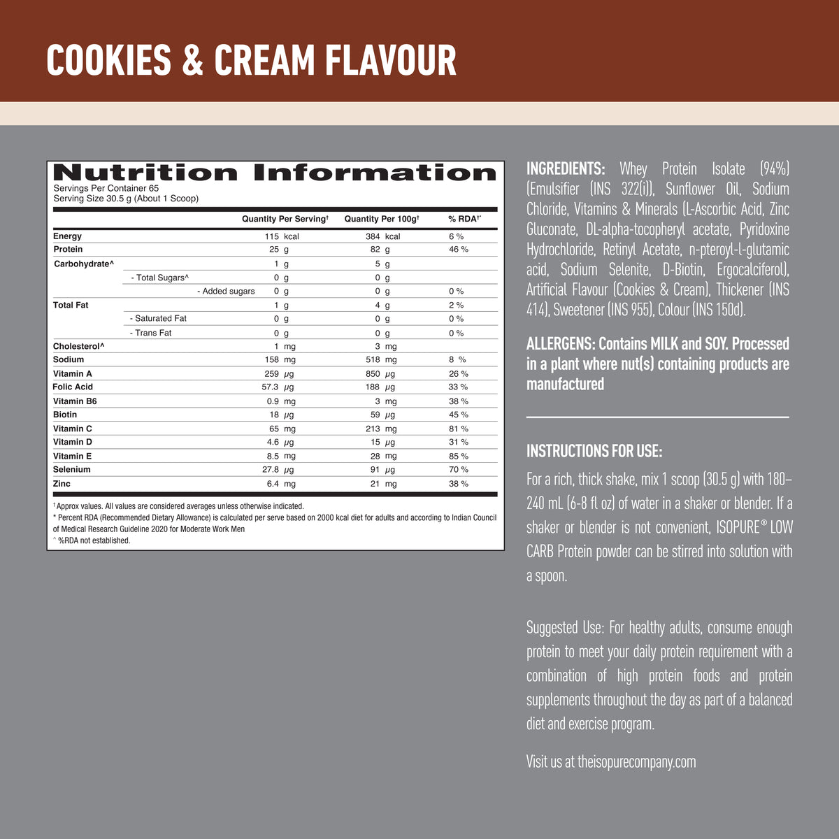 Full nutritional details