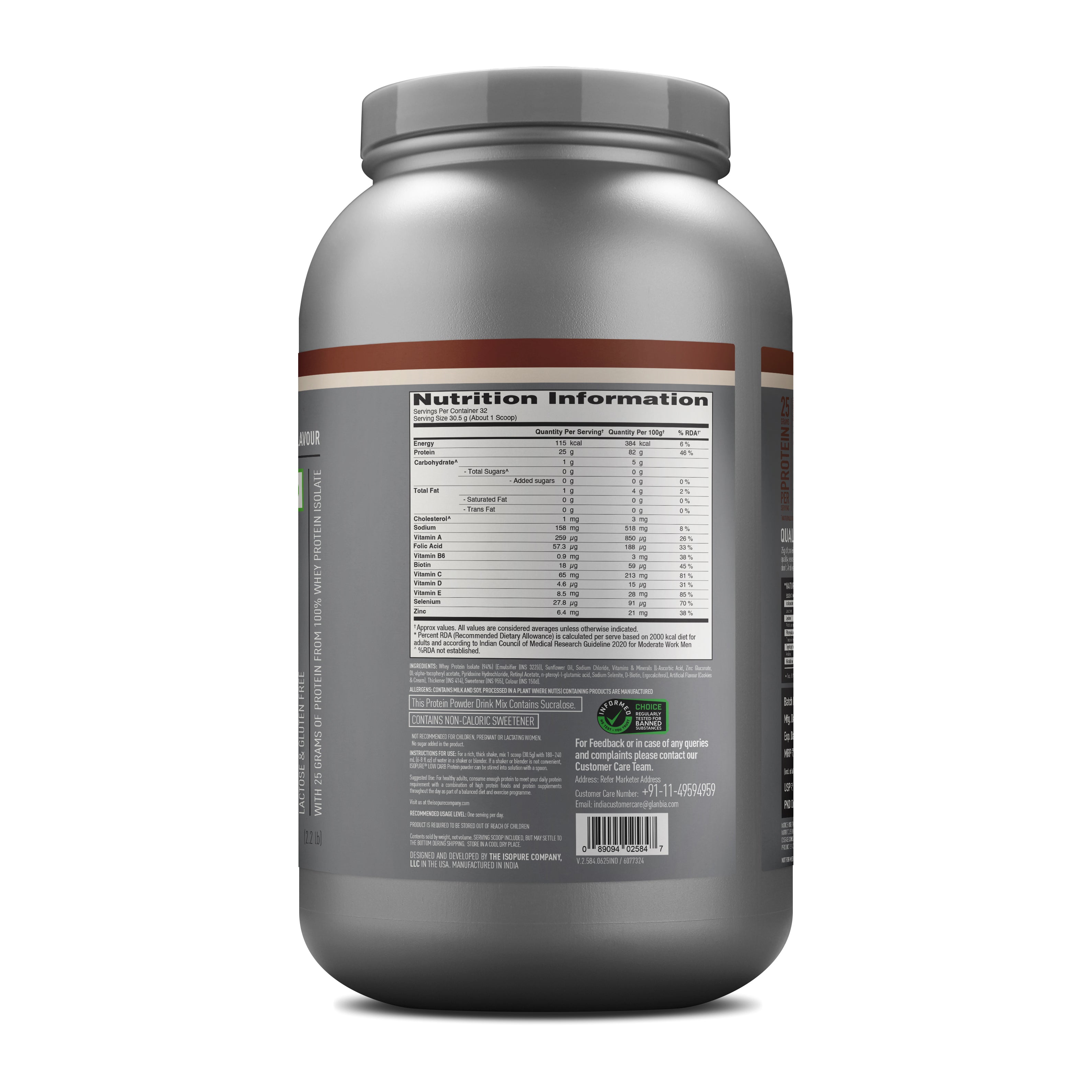 ISOPURE® Low Carb 100% Whey Isolate Protein