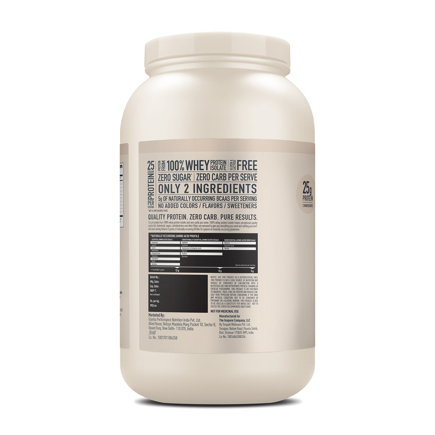 ISOPURE® Zero Carb 100% Whey Isolate Protein