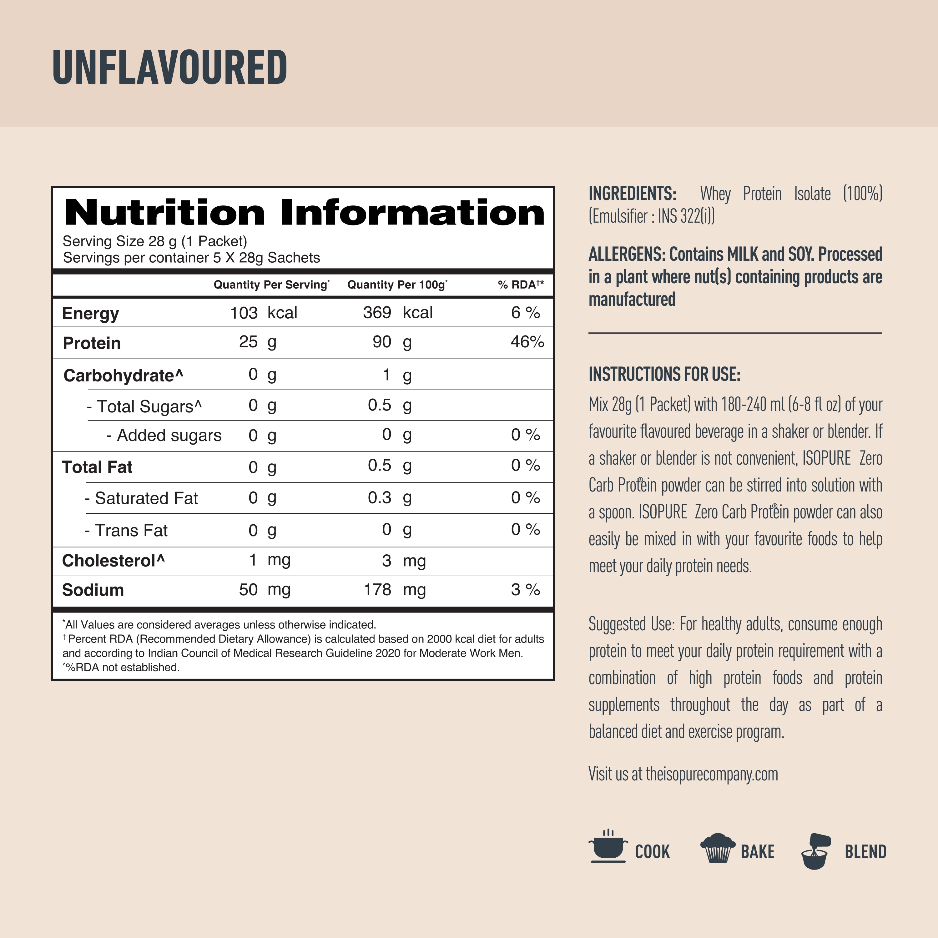 ISOPURE® Zero Carb 100% Whey Protein Isolate