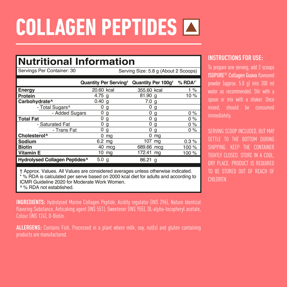 ISOPURE COLLAGEN WITH TYPE I & III MARINE COLLAGEN PEPTIDES