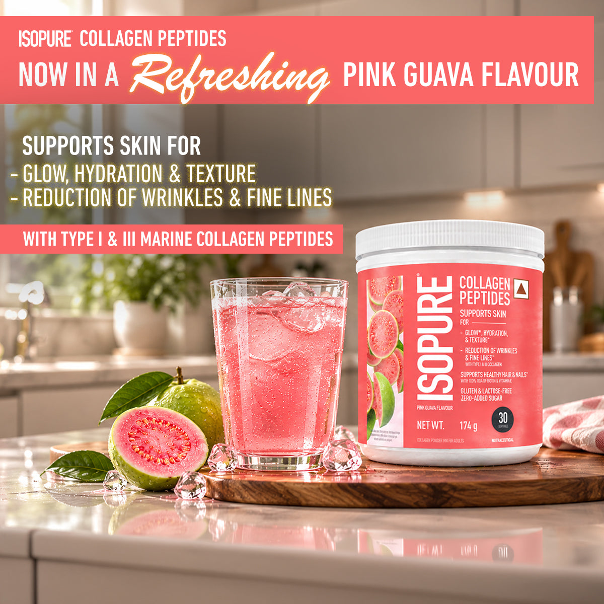 ISOPURE COLLAGEN WITH TYPE I & III PEPTIDES